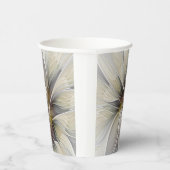 Fraktal, Fantasy-Blume mit Erdfarben Pappbecher (Rechts)