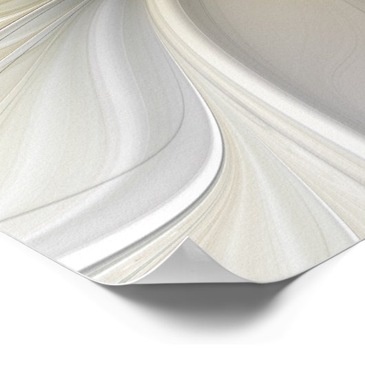 Fraktal, Fantasy-Blume mit Erdfarben Poster (Ecke)