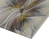Fraktal, Fantasy-Blume mit Erdfarben Schneidebrett (Ecke)