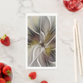 Fraktal, Fantasy-Blume mit Erdfarben Serviette (Beispiel)