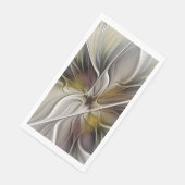 Fraktal, Fantasy-Blume mit Erdfarben Serviette (Ecke)