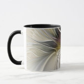 Fraktal, Fantasy-Blume mit Erdfarben Tasse (Links)