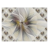 Fraktal, Fantasy-Blume mit Erdfarben Tischdecke (Vorderseite (Horizontal))