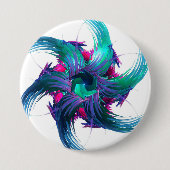 Fraktal Fantasy Wirbel Abzeichen Button (Vorderseite)