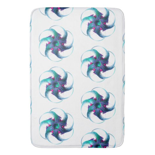 Fraktal Fantasy Wirbel Bath Mat Badematte (Vorderseite Vertikal)