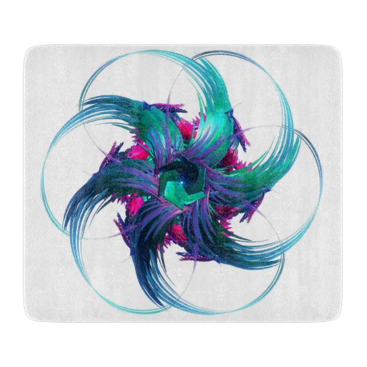 Fraktal Fantasy Wirbel Cutting Board Schneidebrett (Vorderseite)