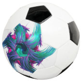 Fraktal Fantasy Wirbel Fußball Ball (Dreiviertel)