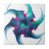 Fraktal Fantasy Wirbel Keramik Tile Fliese (Vorderseite)