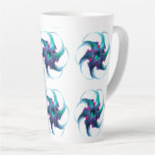 Fraktal Fantasy Wirbel Latte Tasse (Rechte Ecke)