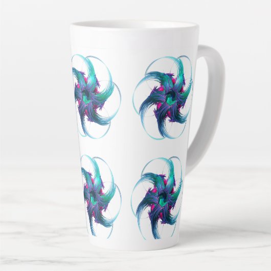 Fraktal Fantasy Wirbel Latte Tasse (Rechte Ecke)