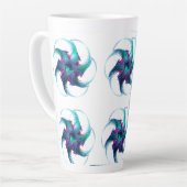 Fraktal Fantasy Wirbel Latte Tasse (Linke Ecke)