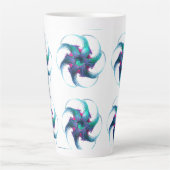Fraktal Fantasy Wirbel Latte Tasse (Vorderseite)