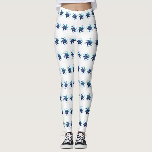 Fraktal Fantasy Wirbel Leggings (Vorderseite)