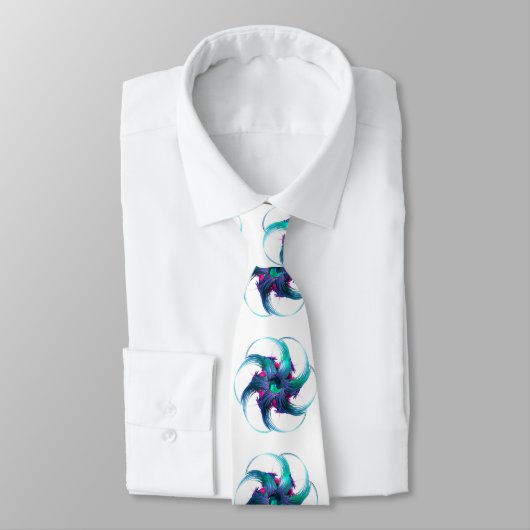 Fraktal Fantasy Wirbel Neck Tie Krawatte (Gebunden)