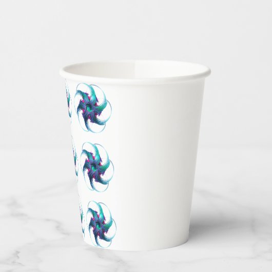 Fraktal Fantasy Wirbel Papieraufnahmen Pappbecher (Links)