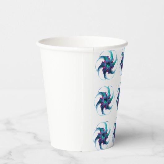 Fraktal Fantasy Wirbel Papieraufnahmen Pappbecher (Rechts)