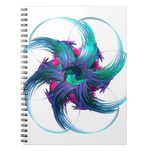 Fraktal Fantasy Wirbel SpiralNotebook Notizblock (Vorderseite)