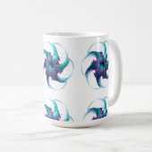 Fraktal Fantasy Wirbel Tasse (VorderseiteRechts)