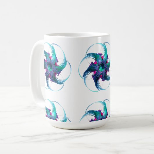 Fraktal Fantasy Wirbel Tasse (Vorderseite Links)