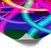 Fraktal Farbe 10 Abstrakte Kunst Poster (Ecke)