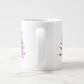 Fraktal - farbenfroher Weihnachtsbaum Jumbo-Tasse (Rückseite)