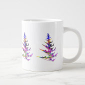 Fraktal - farbenfroher Weihnachtsbaum Jumbo-Tasse (Rechts)