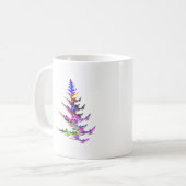 Fraktal - farbenfroher Weihnachtsbaum Kaffeetasse (Vorderseite Links)