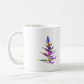 Fraktal - farbenfroher Weihnachtsbaum Kaffeetasse (Links)