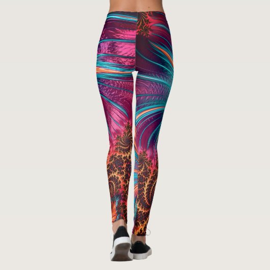Fraktal Feather Swirl Leggings (Rückseite)