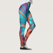 Fraktal Feather Swirl Leggings (Rechts)