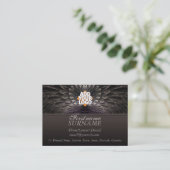 Fraktal Feathers Big Business Card Visitenkarte (Stehend Vorderseite)