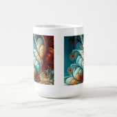 Fraktal Feathers Classic Tasse, 15 oz Kaffeetasse (Mittel)