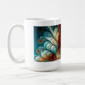 Fraktal Feathers Classic Tasse, 15 oz Kaffeetasse (Links)