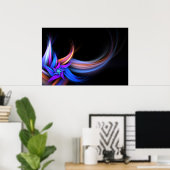 Fraktal Feathers Design Poster (Heimbüro)