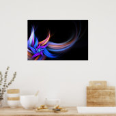 Fraktal Feathers Design Poster (Küche)