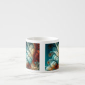Fraktal Feathers Espresso Tasse (Vorderseite)