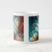 Fraktal Feathers Jumbo Tasse (Vorderseite)