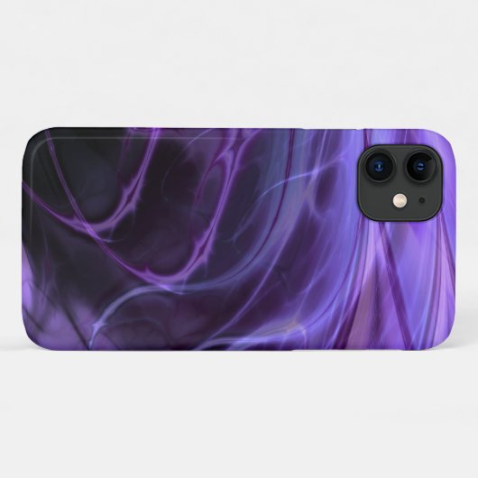 Fraktal Feathers Lila Case-Mate iPhone Hülle (Rückseite (Horizontal))