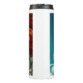 Fraktal Feathers Thermal Tumbler Thermosbecher (Rückseite)