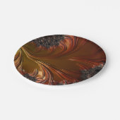 Fraktal, Feder, Kupferpapierplatte Pappteller (Schrägansicht)