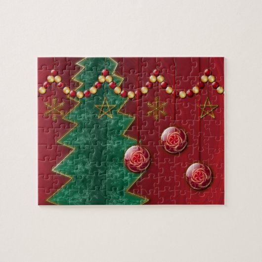 Fraktal Feier Weihnachtspuzzle Puzzle (Horizontal)