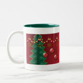 Fraktal-Feier-WeihnachtsTasse Zweifarbige Tasse (Links)