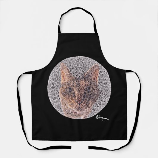 Fraktal Female Feline von Rofey Schürze (Vorderseite)