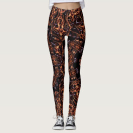 Fraktal Feuer Stimmung Custom Leggings