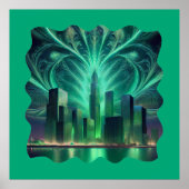 Fraktal-Feuerwerke in der Stadt Poster (Vorne)