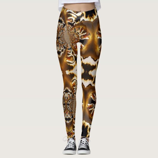 Fraktal-Feuerzauberkunde-Leggings Leggings (Vorderseite)