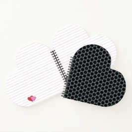 Fraktal Finesse Heart Shaped Spiral Notebook Notizblock
