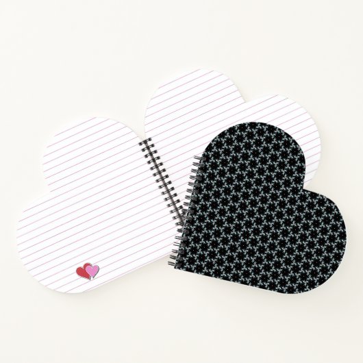 Fraktal Finesse Heart Shaped Spiral Notebook Notizblock (Innenseite)