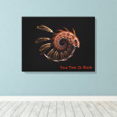 Fraktal Firebird Leinwanddruck (Insitu (Holzboden))