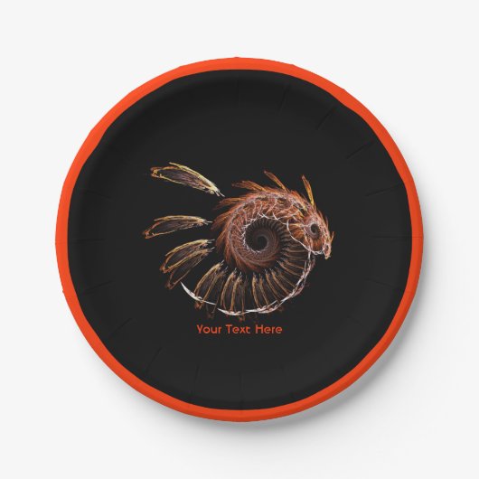 Fraktal Firebird Pappteller (Vorderseite)